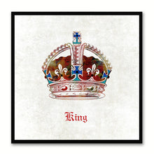 Load image into Gallery viewer, King White Canvas Print Black Frame Kids Bedroom Wall Home Décor