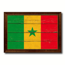 Load image into Gallery viewer, Senegal Country Flag Vintage Canvas Print with Brown Picture Frame Home Decor Gifts Wall Art Decoration Artwork