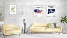 Load image into Gallery viewer, Connecticut Flag Gifts Home Decor Wall Art Canvas Print with Custom Picture Frame