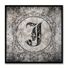 Load image into Gallery viewer, Alphabet J Black Canvas Print Black Frame Kids Bedroom Wall Décor Home Art