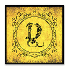 Load image into Gallery viewer, Alphabet Y Yellow Canvas Print Black Frame Kids Bedroom Wall Décor Home Art