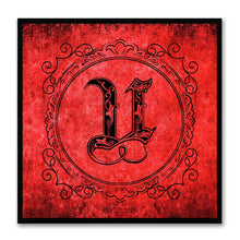 Load image into Gallery viewer, Alphabet U Red Canvas Print Black Frame Kids Bedroom Wall Décor Home Art