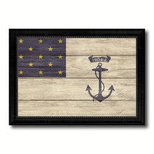Load image into Gallery viewer, Valley Forge 1st Rhode Island Regiment Military Flag Texture Canvas Print with Black Picture Frame Gift Ideas Home Decor Wall Art
