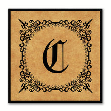 Load image into Gallery viewer, Alphabet C Brown Canvas Print Black Frame Kids Bedroom Wall Décor Home Art