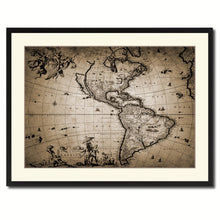 Load image into Gallery viewer, America Vintage Sepia Map Canvas Print, Picture Frame Gifts Home Decor Wall Art Decoration
