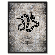 Load image into Gallery viewer, Zodiac Snake Horoscope Canvas Print, Black Picture Frame Home Decor Wall Art Gift