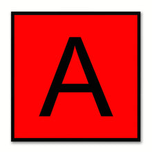 Load image into Gallery viewer, Alphabet A Red Canvas Print Black Frame Kids Bedroom Wall Décor Home Art
