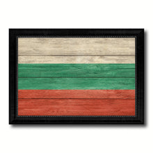 Load image into Gallery viewer, Bulgaria Country Flag Texture Canvas Print with Black Picture Frame Home Decor Wall Art Decoration Collection Gift Ideas