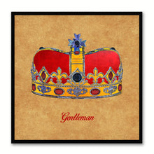 Load image into Gallery viewer, Gentleman Brown Canvas Print Black Frame Kids Bedroom Wall Home Décor