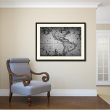 Load image into Gallery viewer, America Vintage B&W Map Canvas Print, Picture Frame Home Decor Wall Art Gift Ideas