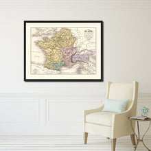 Load image into Gallery viewer, France Vintage Antique Map Wall Art Home Decor Gift Ideas Canvas Print Custom Picture Frame