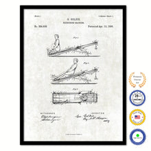 Load image into Gallery viewer, 1886 Exercising Machine Old Patent Art Print on Canvas Custom Framed Vintage Home Decor Wall Decoration Great for Gifts