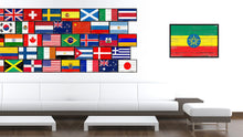 Load image into Gallery viewer, Ethiopia Country National Flag Vintage Canvas Print with Picture Frame Home Decor Wall Art Collection Gift Ideas