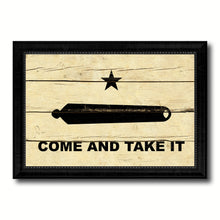 Load image into Gallery viewer, Revolution Come and Take It Military Flag Vintage Canvas Print with Black Picture Frame Home Decor Wall Art Decoration Gift Ideas