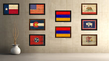 Load image into Gallery viewer, Armenia Country Flag Vintage Canvas Print with Black Picture Frame Home Decor Gifts Wall Art Decoration Artwork