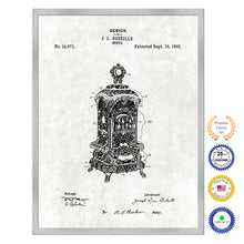 Load image into Gallery viewer, 1895 Stove Old Patent Art Print on Canvas Custom Framed Vintage Home Decor Wall Decoration Great for Gifts