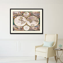 Load image into Gallery viewer, Frederick Ee Wit Vintage Antique Map Wall Art Home Decor Gift Ideas Canvas Print Custom Picture Frame