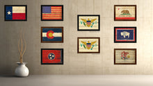 Load image into Gallery viewer, Virgin Islands Country Flag Vintage Canvas Print with Brown Picture Frame Home Decor Gifts Wall Art Decoration Artwork