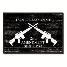 Load image into Gallery viewer, 2nd Amendment Dont Tread On Me M4 Rifle Military Flag Vintage Canvas Print with Picture Frame Home Decor Man Cave Wall Art Collectible Decoration Artwork Gifts