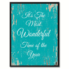 Load image into Gallery viewer, It's the most wonderful time of the year Christmas Quote Saying Gift Ideas Home Decor Wall Art