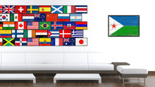 Load image into Gallery viewer, Djibouti Country National Flag Vintage Canvas Print with Picture Frame Home Decor Wall Art Collection Gift Ideas