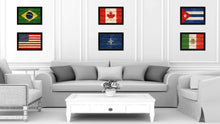Load image into Gallery viewer, Nato Country Flag Texture Canvas Print with Black Picture Frame Home Decor Wall Art Decoration Collection Gift Ideas