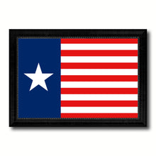 Load image into Gallery viewer, Texas Navy Texan Revolution 1838-1846 Naval Jack Military Flag Canvas Print Black Picture Frame Gifts Home Decor Wall Art