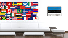 Load image into Gallery viewer, Estonia Country National Flag Vintage Canvas Print with Picture Frame Home Decor Wall Art Collection Gift Ideas