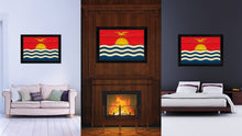 Load image into Gallery viewer, Kiribati Country Flag Vintage Canvas Print with Black Picture Frame Home Decor Gifts Wall Art Decoration Artwork