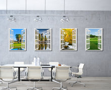 Load image into Gallery viewer, Palm Springs California Golf Course Picture French Window Canvas Print with Frame Gifts Home Decor Wall Art Collection