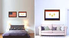 Load image into Gallery viewer, New Orleans City Louisiana State Flag Canvas Print Brown Picture Frame