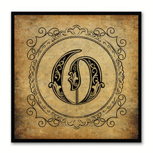 Load image into Gallery viewer, Alphabet O Brown Canvas Print Black Frame Kids Bedroom Wall Décor Home Art