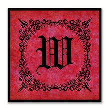 Load image into Gallery viewer, Alphabet W Red Canvas Print Black Frame Kids Bedroom Wall Décor Home Art