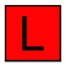 Load image into Gallery viewer, Alphabet L Red Canvas Print Black Frame Kids Bedroom Wall Décor Home Art