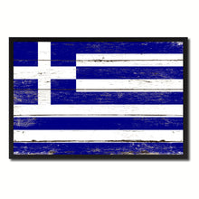 Load image into Gallery viewer, Greece Country National Flag Vintage Canvas Print with Picture Frame Home Decor Wall Art Collection Gift Ideas