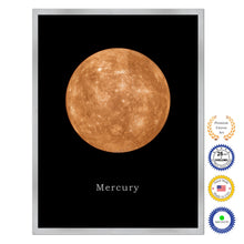 Load image into Gallery viewer, Mercury Print on Canvas Planets of Solar System Silver Picture Framed Art Home Decor Wall Office Decoration