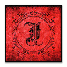 Load image into Gallery viewer, Alphabet I Red Canvas Print Black Frame Kids Bedroom Wall Décor Home Art