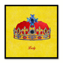 Load image into Gallery viewer, Lady Yellow Canvas Print Black Frame Kids Bedroom Wall Home Décor