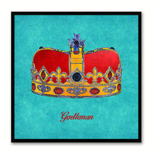 Load image into Gallery viewer, Gentleman Aqua Canvas Print Black Frame Kids Bedroom Wall Home Décor