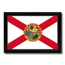 Load image into Gallery viewer, Florida State Flag Canvas Print with Custom Black Picture Frame Home Decor Wall Art Decoration Gifts