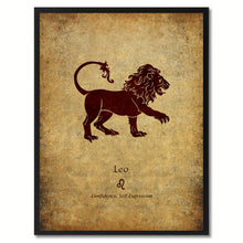 Load image into Gallery viewer, Zodiac Leo Horoscope Astrology Canvas Print, Picture Frame Home Decor Wall Art Gift
