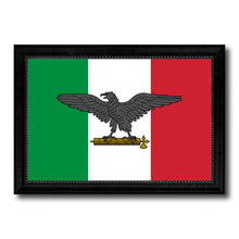 Load image into Gallery viewer, Italy War Eagle Italian Flag Canvas Print Black Picture Frame Gifts Home Decor Wall Art