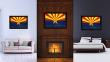 Load image into Gallery viewer, Arizona State Flag Texture Canvas Print with Black Picture Frame Home Decor Man Cave Wall Art Collectible Decoration Artwork Gifts