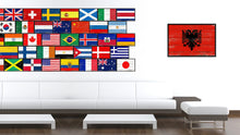 Load image into Gallery viewer, Albania Country National Flag Vintage Canvas Print with Picture Frame Home Decor Wall Art Collection Gift Ideas