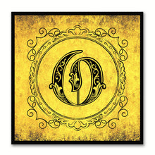 Load image into Gallery viewer, Alphabet O Yellow Canvas Print Black Frame Kids Bedroom Wall Décor Home Art