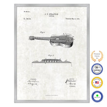 Load image into Gallery viewer, 1893 Acoustic Guitar Old Patent Art Print on Canvas Custom Framed Vintage Home Decor Wall Decoration Great for Gifts