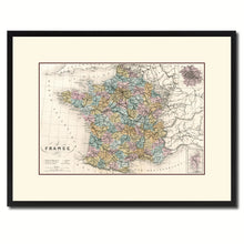 Load image into Gallery viewer, France Paris Vintage Antique Map Wall Art Home Decor Gift Ideas Canvas Print Custom Picture Frame