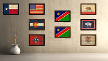 Load image into Gallery viewer, Namibia Country Flag Vintage Canvas Print with Brown Picture Frame Home Decor Gifts Wall Art Decoration Artwork