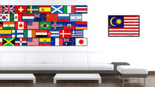Load image into Gallery viewer, Malaysia Country National Flag Vintage Canvas Print with Picture Frame Home Decor Wall Art Collection Gift Ideas