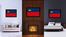 Load image into Gallery viewer, Liechtenstein Country Flag Vintage Canvas Print with Black Picture Frame Home Decor Gifts Wall Art Decoration Artwork